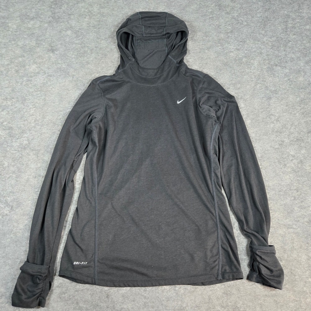 Nike Womens Black Dri-FIT Running Athletic Hoodie S